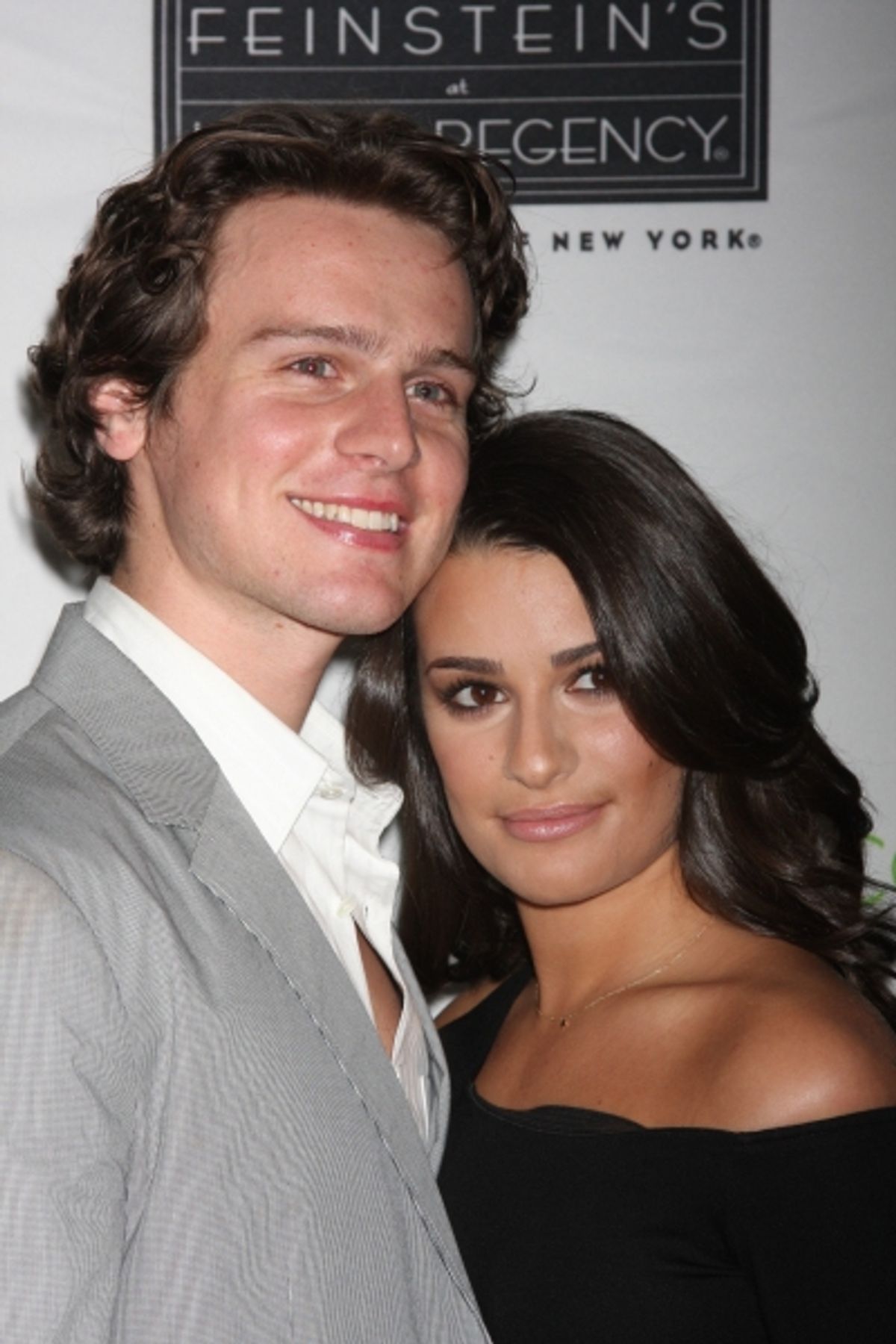Jonathan Groff and Lea Michele at 